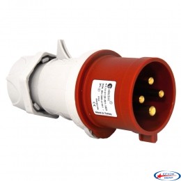 Вилка силова 32А/4 (3Р+РЕ) IP44, TP electric (3126-301-1601)